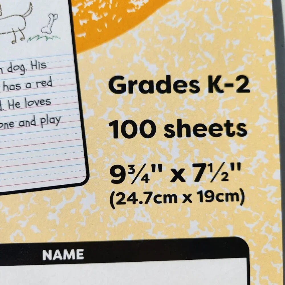 Primary Composition Notebook Grades K-2 Primary Journal Grades Writing Drawing J
